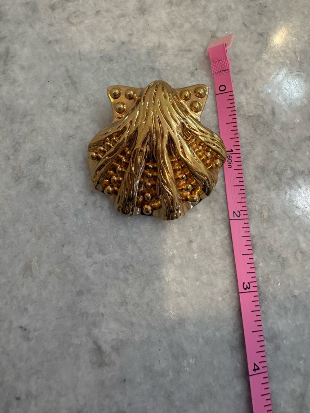 Versace Gold Statement Shell Earrings - Picture 6 of 6